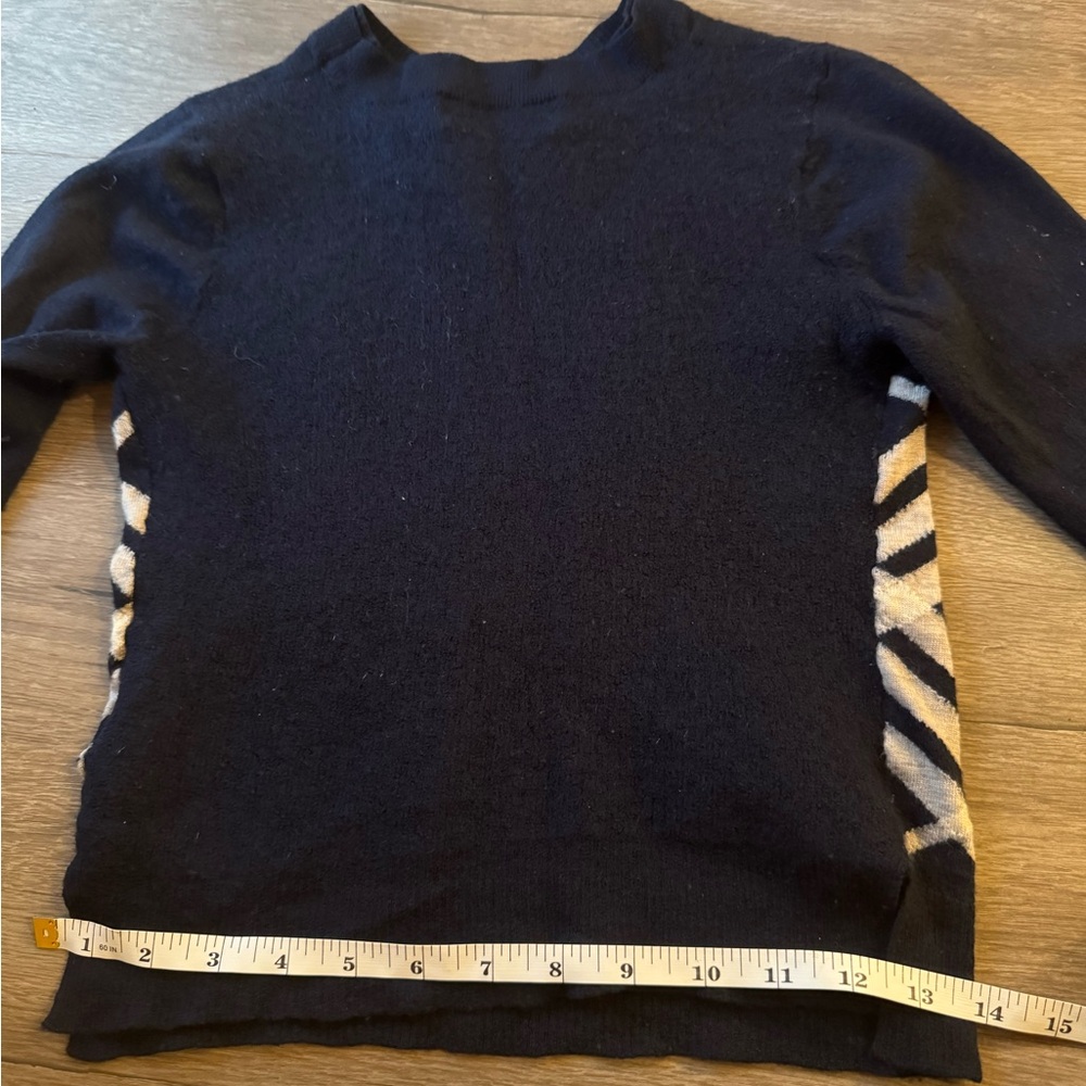 Burberry Sweater with Striped Sides(Blue)Size (Read Description)